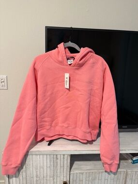Outdoor Voices Hot Pink Cropped Hoodie